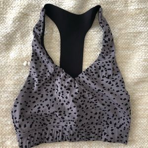Varley Grey Spotted Long Line Bra